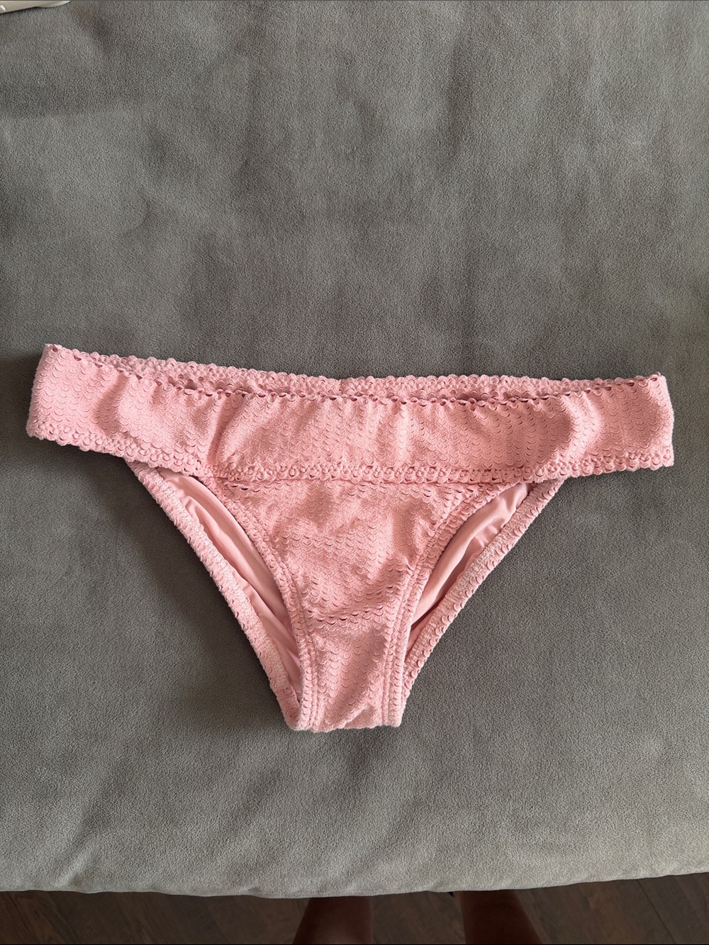 Women’s ' Light Pink Lace-Trim Bikini Bottoms